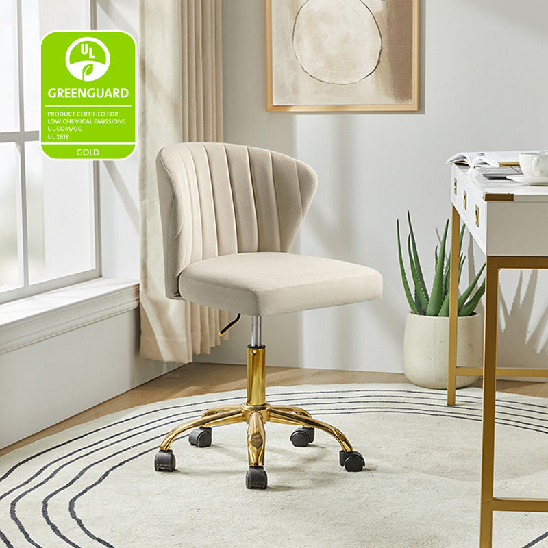 Premium Chandra Velvet Office Chair - Ergonomic Executive Desk Chair with Lumbar Support for Home & Office Workspaces - Comfortable Modern Computer Chair for Long Hours of Sitting