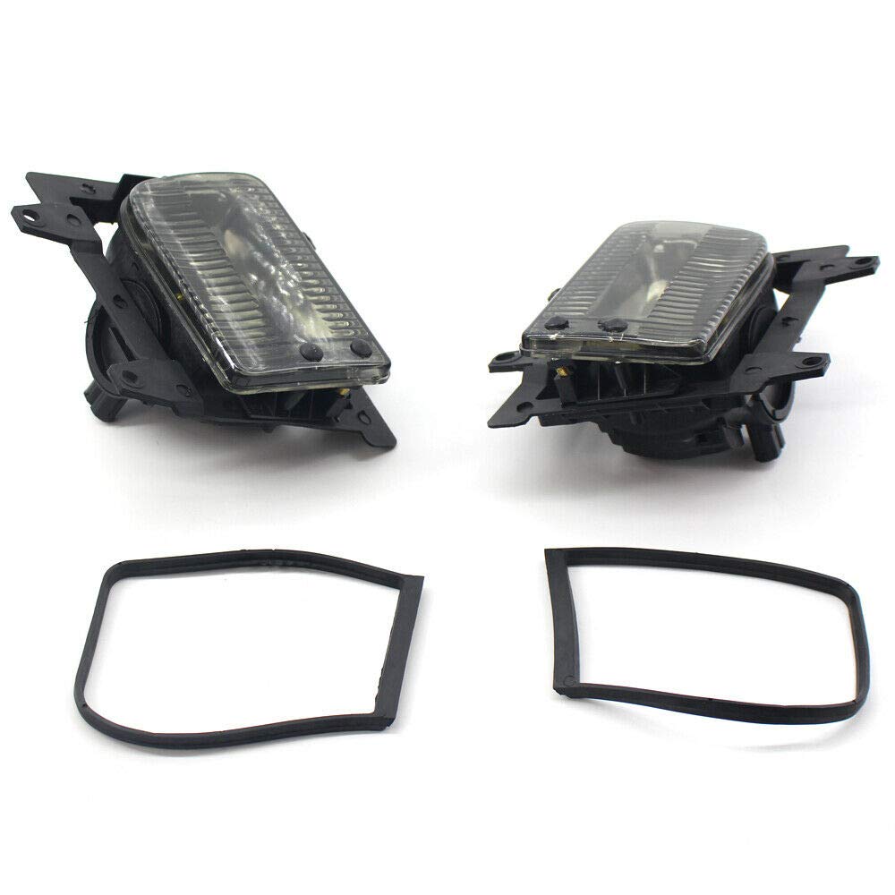 BMW E30 3-Series (1985-1993) Left & Right Smoke Lens Cover Front Bumper Fog Light Replacement - Perfect for Night Driving & Foggy Conditions