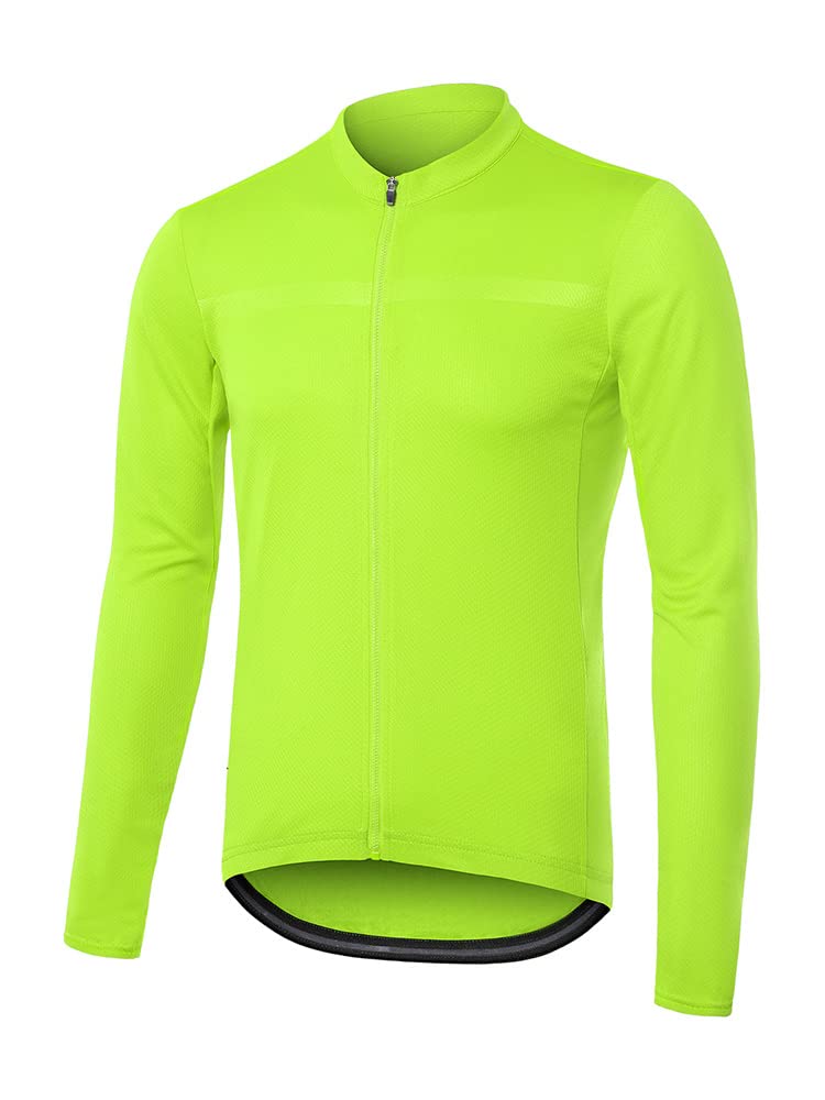 ARSUXEO Men's Long Sleeve Cycling Jersey - Slim Fit Bike Shirt for Road & Mountain Biking | Breathable & Moisture-Wicking Performance Top for Cycling Enthusiasts