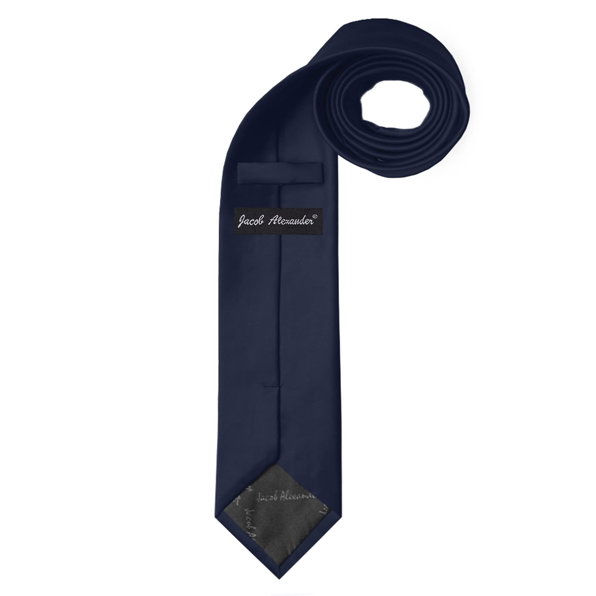 Jacob Alexander Men's 3-Piece Tie, Pocket Square & Rose Lapel Flower Set - Formal Wedding, Prom & Business Attire Accessories