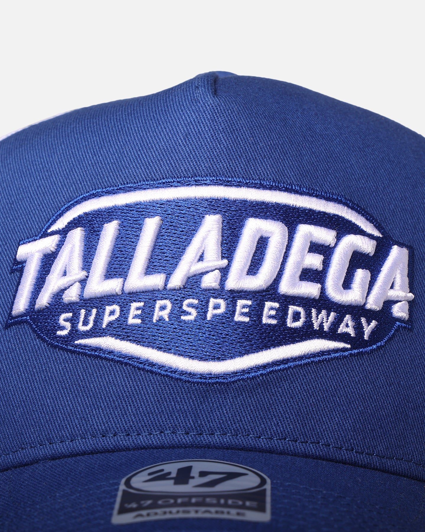 47 Brand Talladega Superspeedway 47 Offside DT Trucker Snapback Cap - Royal/White Adjustable Hat for NASCAR Fans, Racing Enthusiasts & Casual Wear