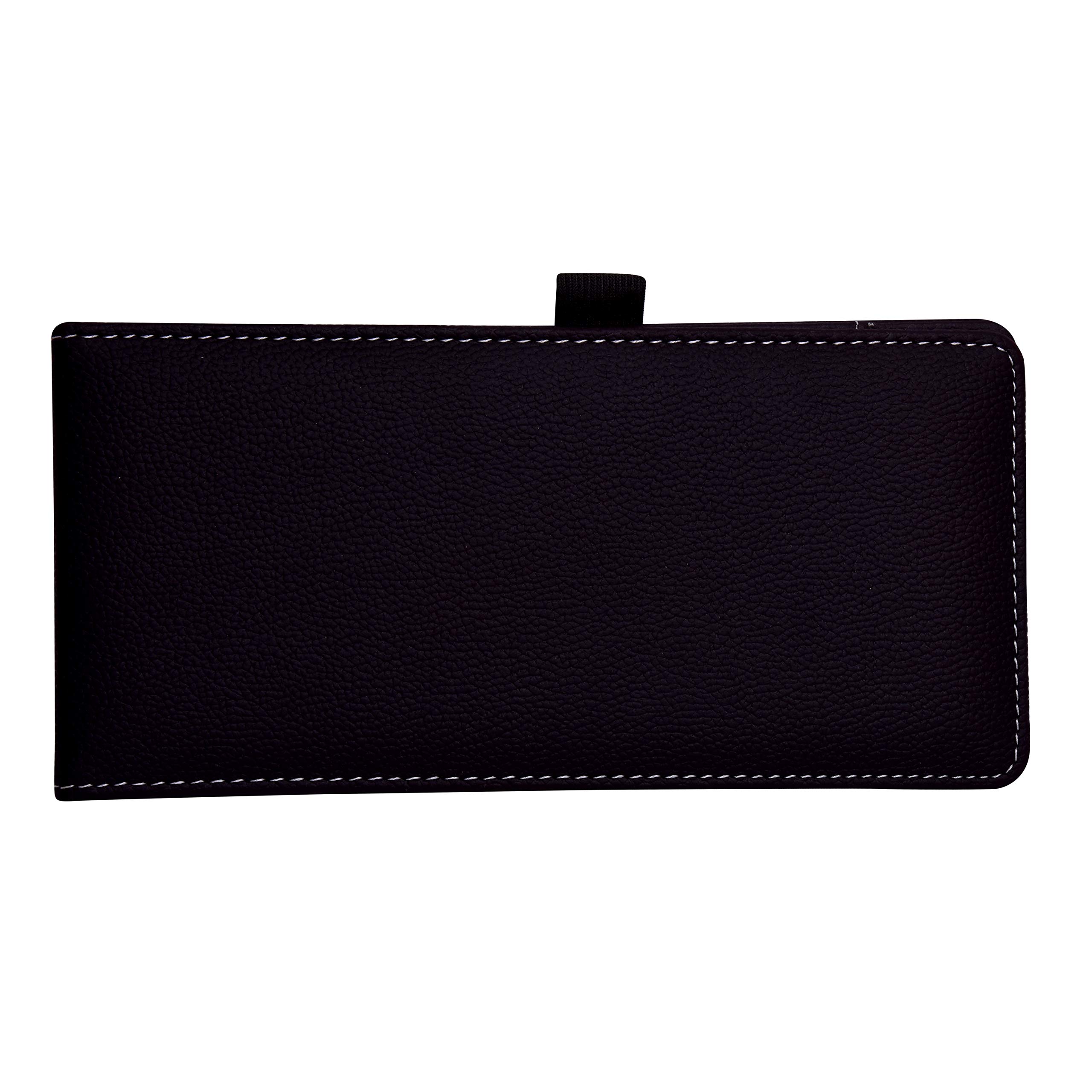 Premium Navy Blue Leatherette Checkbook Holder - Slim Card & Check Organizer Wallet for Business Professionals | Perfect for Office, Travel & Everyday Use