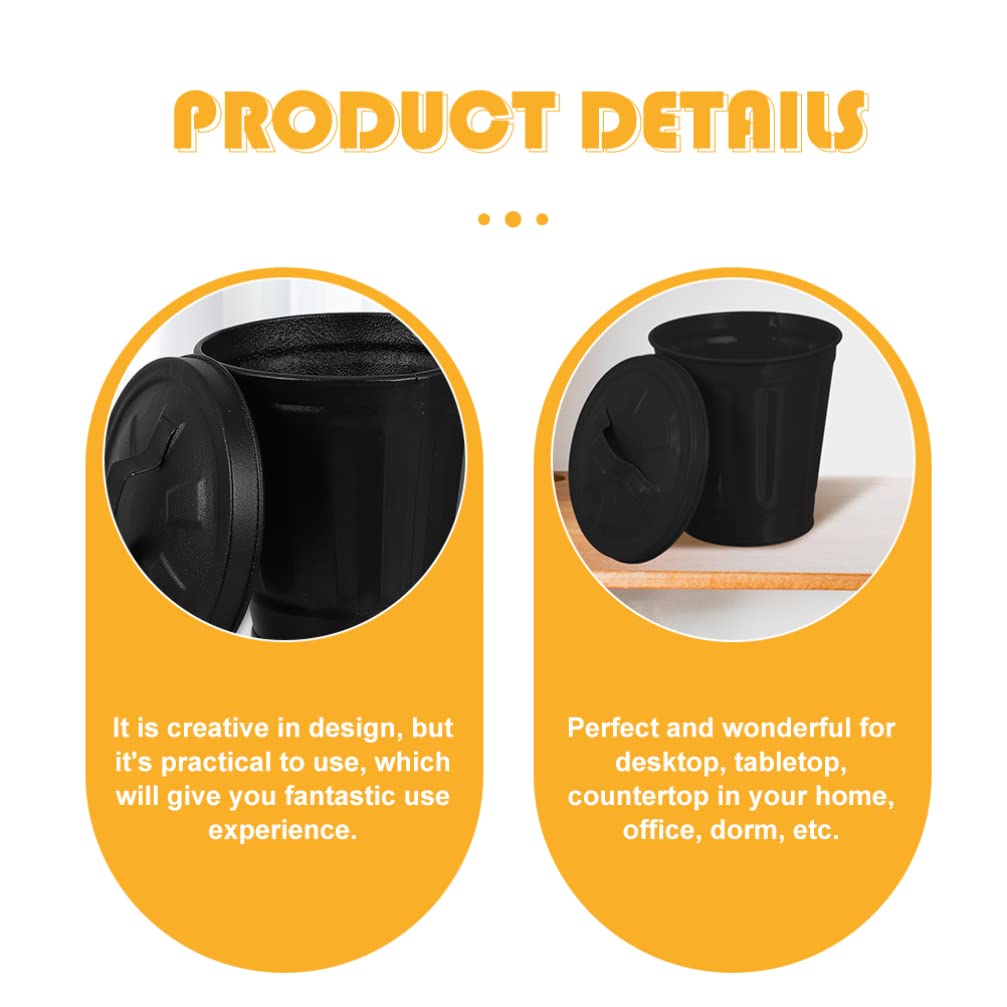 iplusmile 2 Pack Metal Trash Can with Lid - 10 Gallon Stainless Steel Waste Bin for Kitchen, Bathroom, Office & Outdoor Use