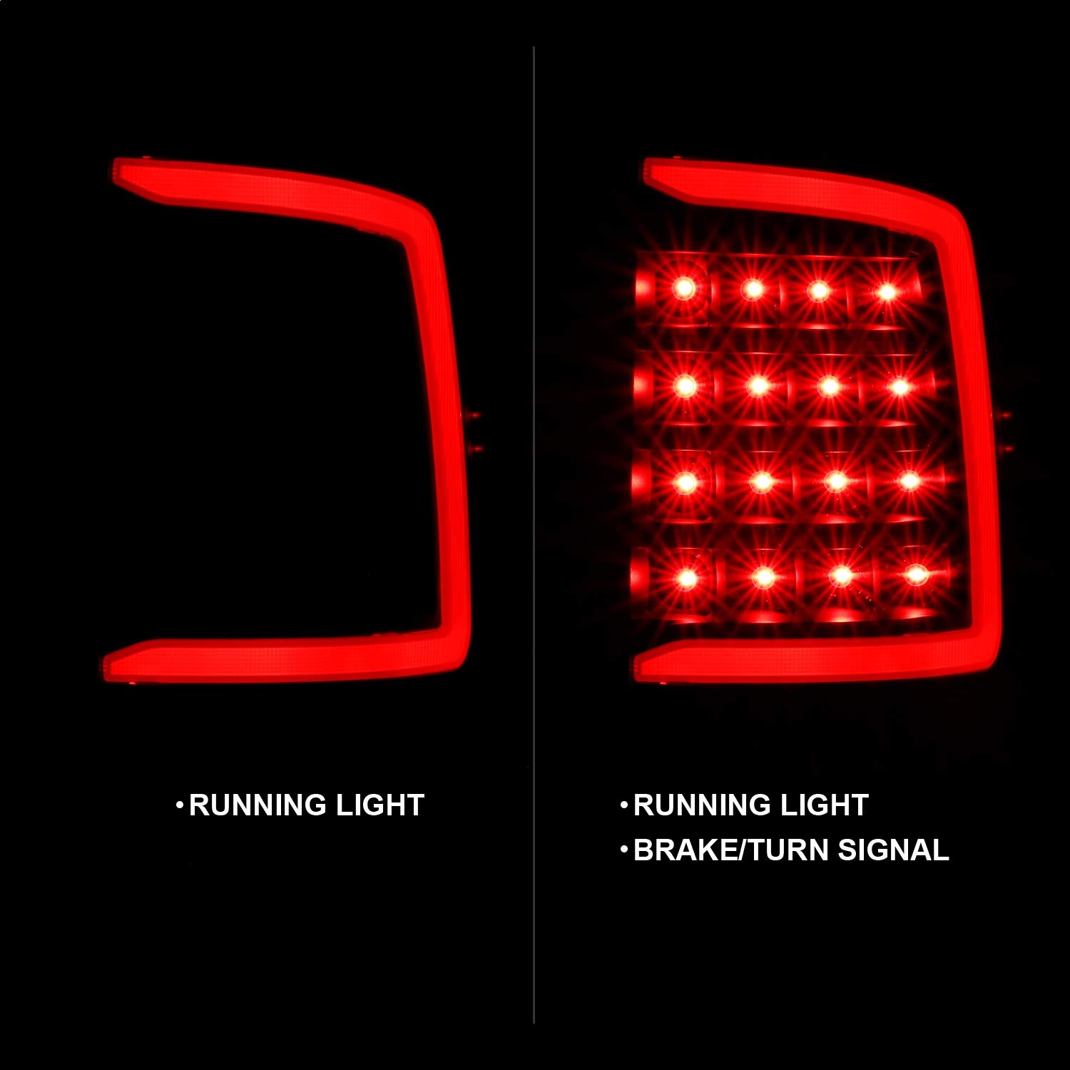 ANZO USA 311319 LED Tail Lights for Dodge Ram 1500 (2009-2018) - Smoke Lens, DOT Approved, Easy Installation - Upgrade Your Truck's Style & Safety for Night Driving