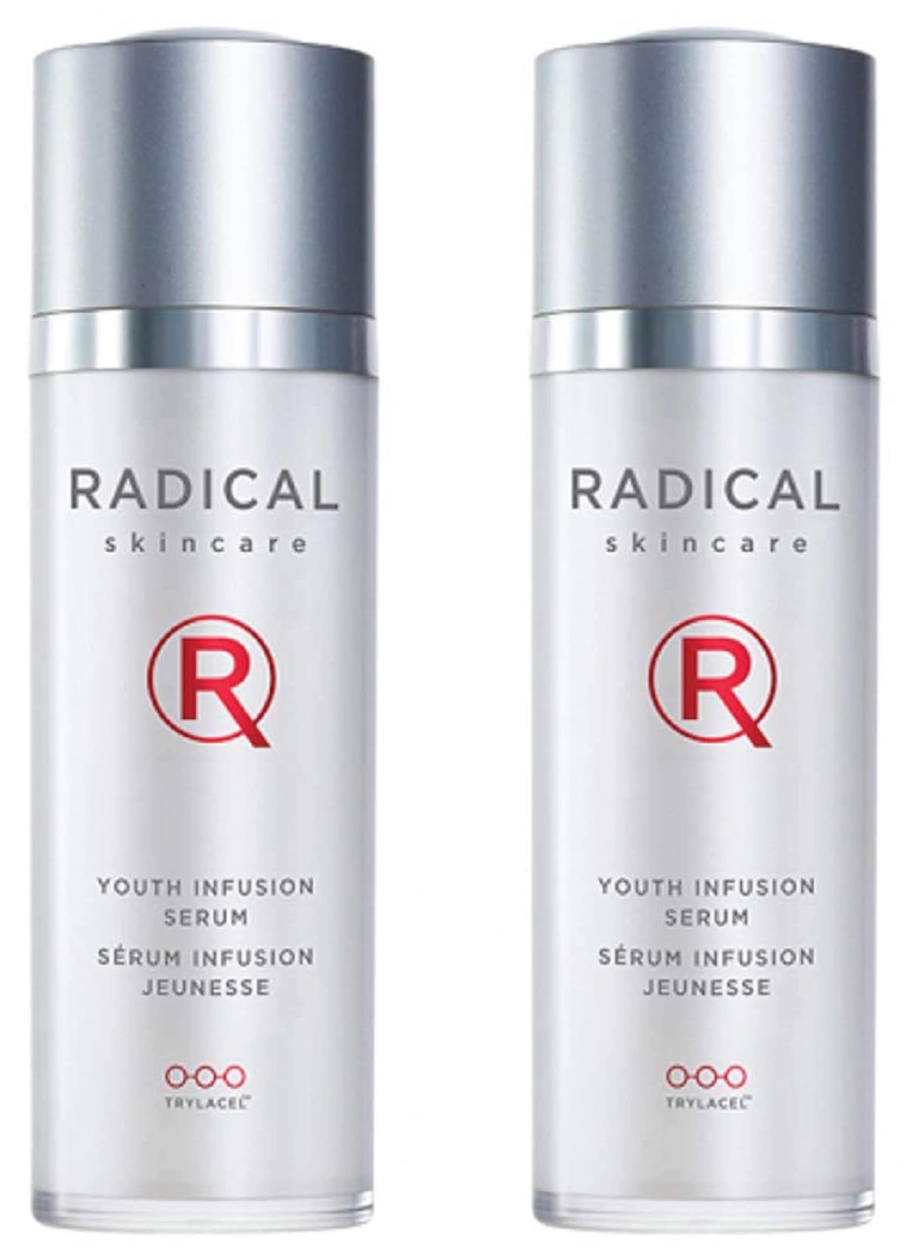 Radical Skincare Youth Infusion Serum - Anti-Aging Face Serum for Wrinkles & Fine Lines | Brightening & Hydrating Treatment | Even Skin Tone | Paraben-Free | Clinically Proven | All Skin Types | 2-Pack (1 Fl Oz Each) | Perfect for Daily Skincare Routine & Nighttime Regimen