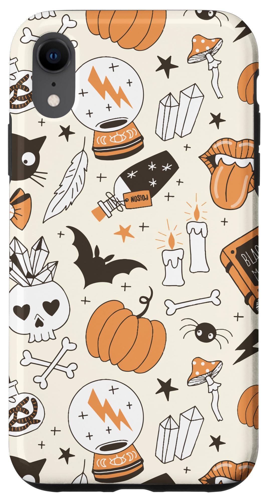 iPhone XR Witchy Crystals Case - Halloween 2023 Protective Cover for Spiritual Vibes
