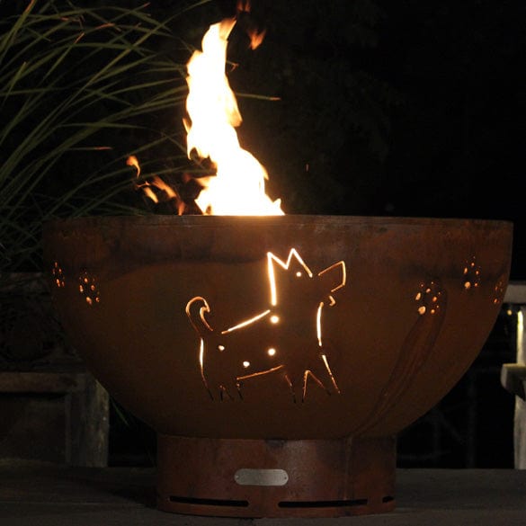 Funky Dog Gas Fire Pit with Penta 24-Inch Burner & Electronic Ignition - Outdoor Patio Heater for Backyard, Garden, and Camping