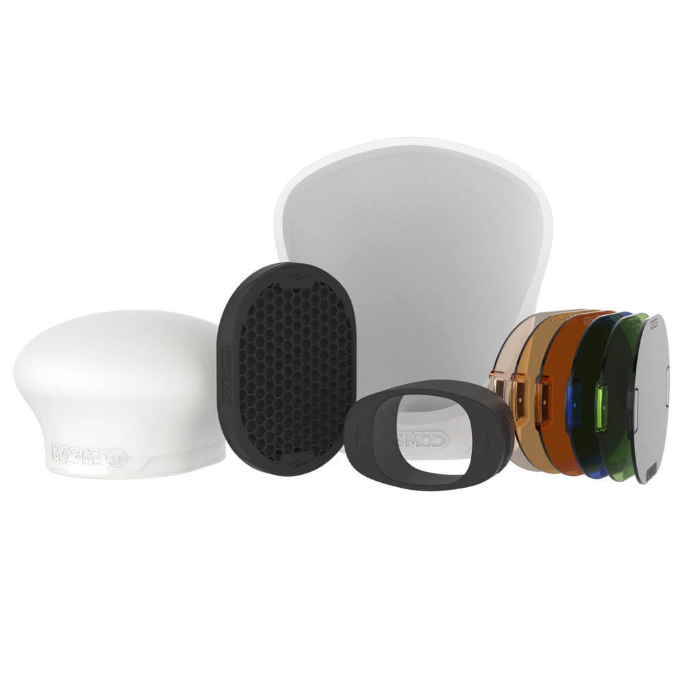 MagGrip Professional Flash Light Modifiers Kit 2 - Universal Photography Lighting Accessories for Studio & Outdoor Shooting