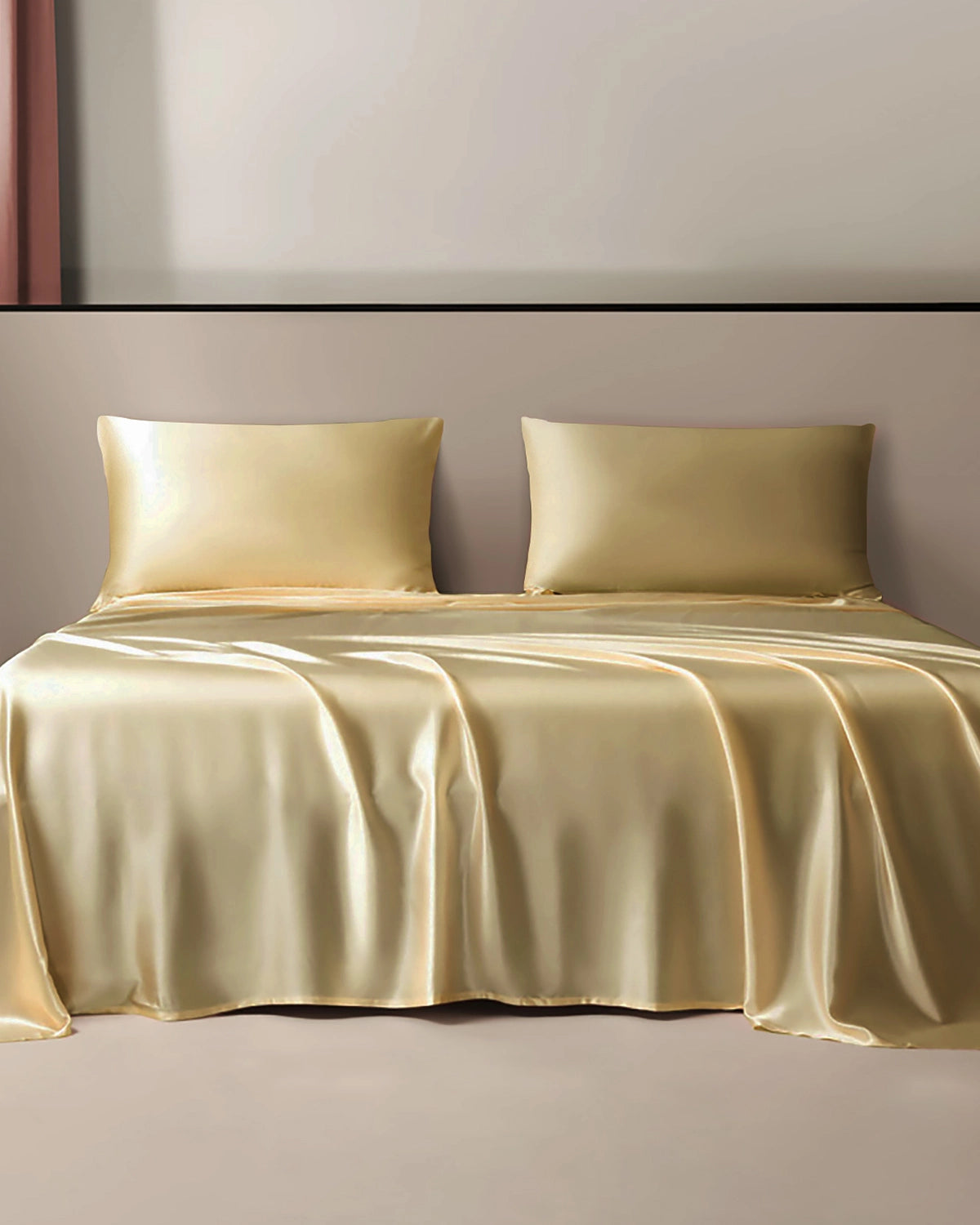 Premium 22 Momme 3-Piece Silk Flat Sheet Set - Queen Size, 100% Mulberry Silk Bedding for Luxurious Sleep - Perfect for Master Bedrooms, Guest Rooms & Hotels