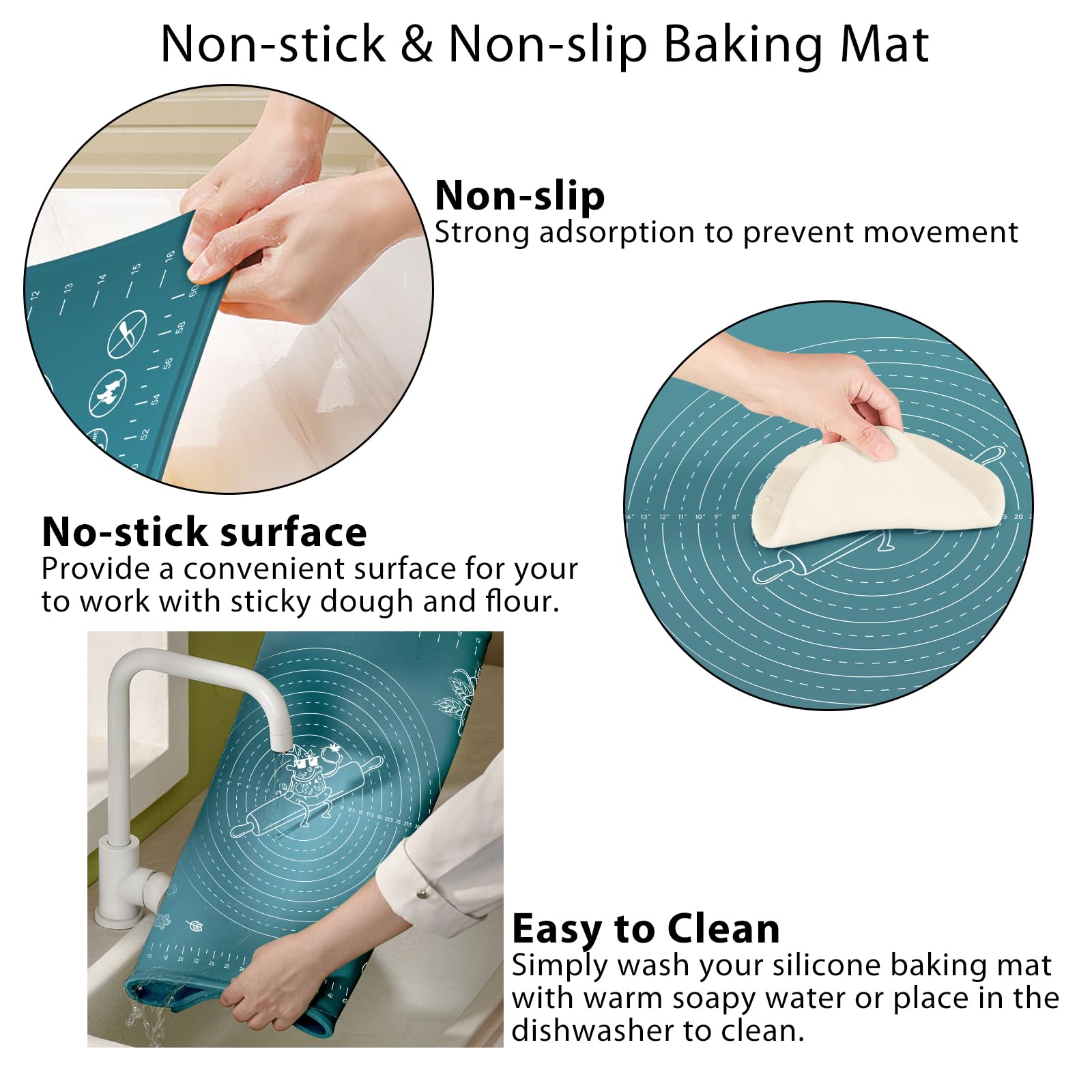 Extra Thick Non-Stick Silicone Pastry Mat 32