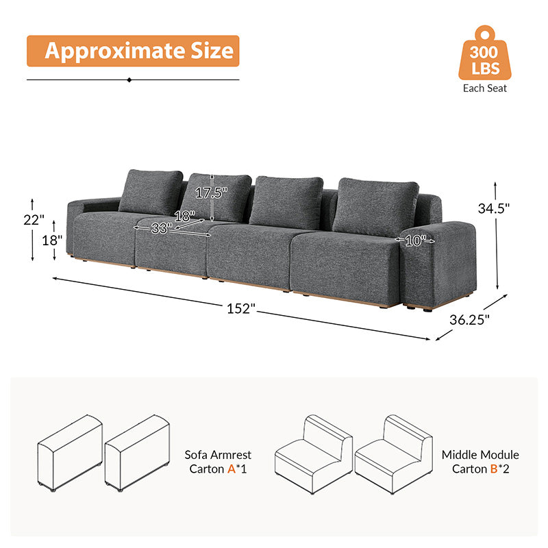 Premium Terra Cloud Sofa with Built-in Table - Modern Comfort for Living Room, Lounge & Outdoor Relaxation