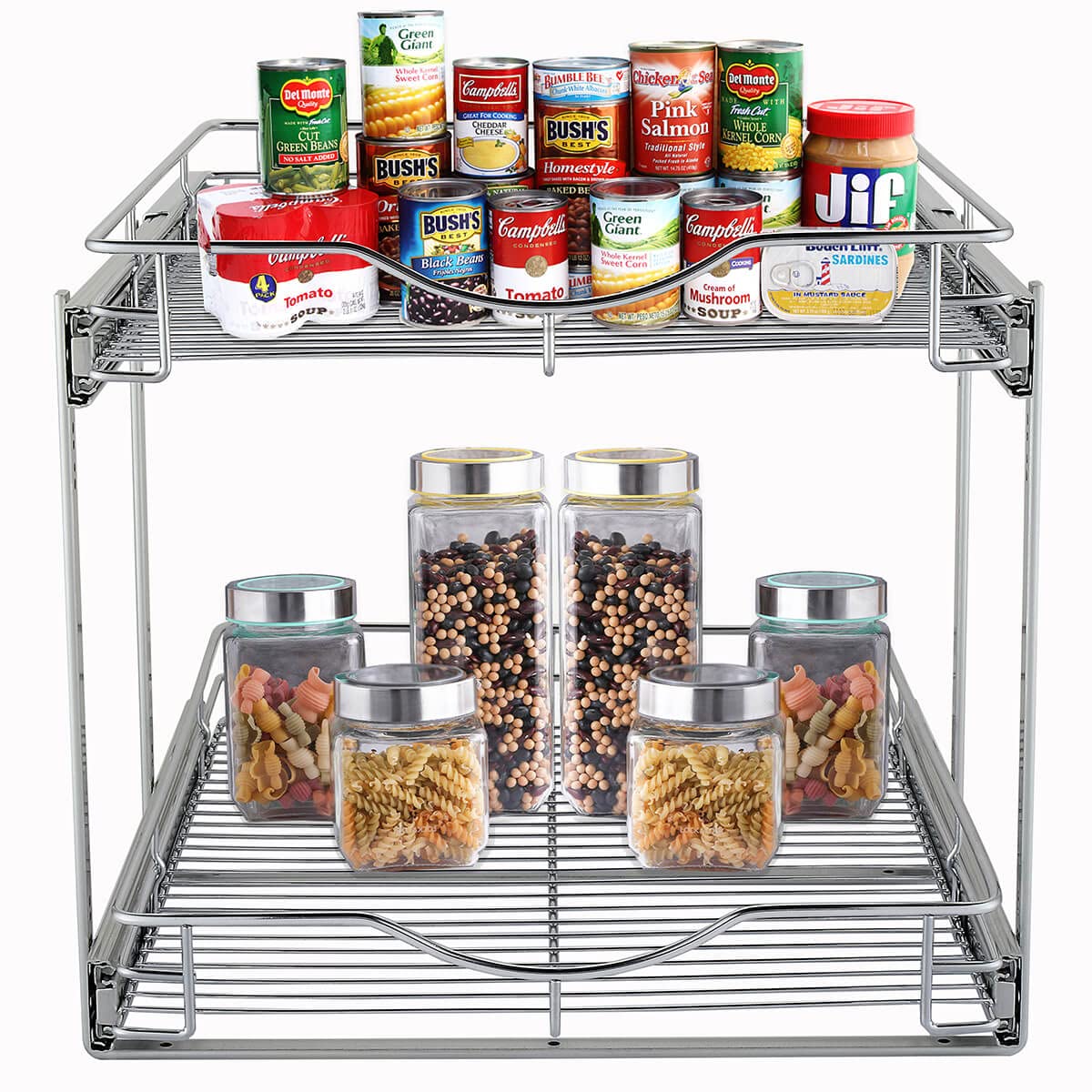 2 Tier Pull Out Cabinet Organizer - 14