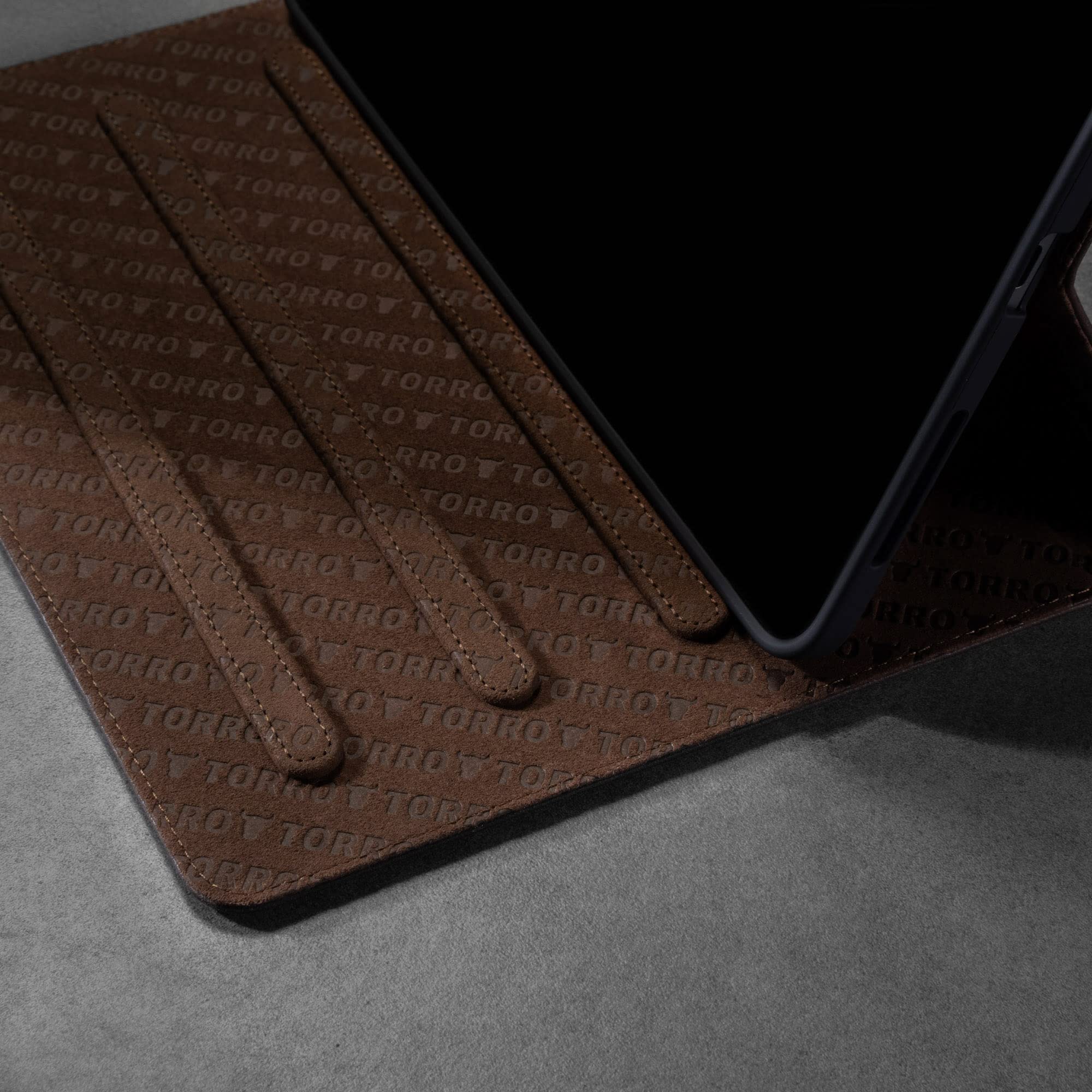 Premium Genuine Leather iPad Pro 12.9 Case (6th/5th/4th Gen 2022) with Stand, Apple Pencil Holder & Auto Wake/Sleep - Perfect for Work, Travel & Home Office (Dark Brown)