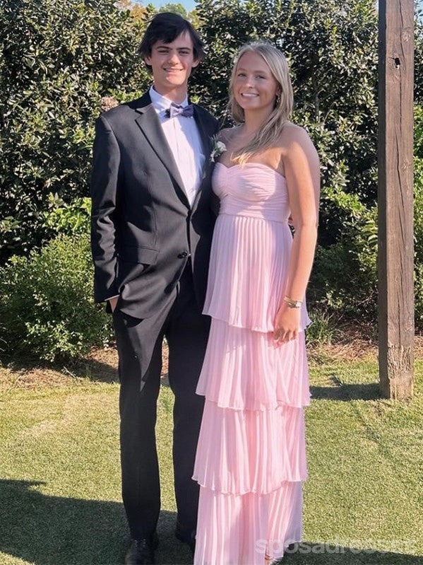 Elegant Pink A-Line Sweetheart Maxi Long Prom Dress for Women - Formal Evening Gown for Parties, Weddings & Special Occasions | Style 13554