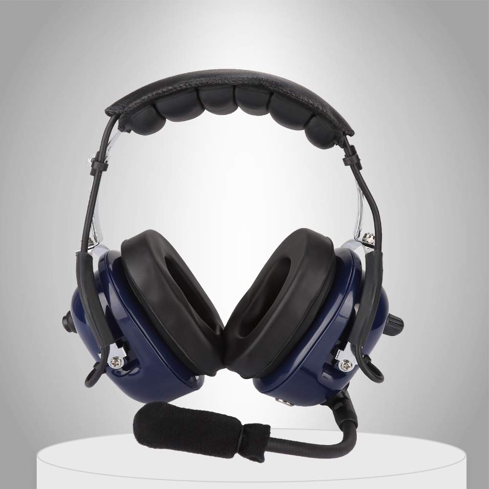 Professional Aviation Headset with Dual 3.5mm Plug - 24DB Noise Reduction & Windproof Design for Pilots - Perfect for Flight Training, Cockpit Communication & General Aviation Use