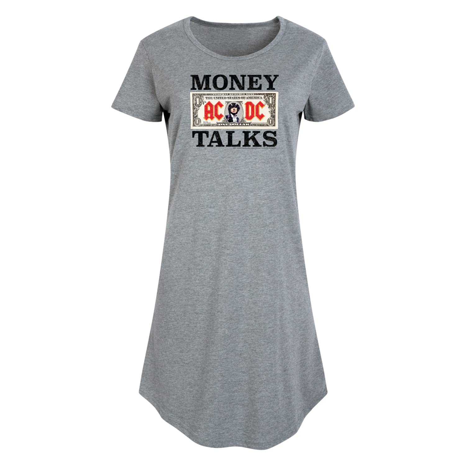 AC/DC Money Talks Women's Any Way Dress - Rock Band Graphic Casual Dress for Concerts, Parties & Everyday Wear