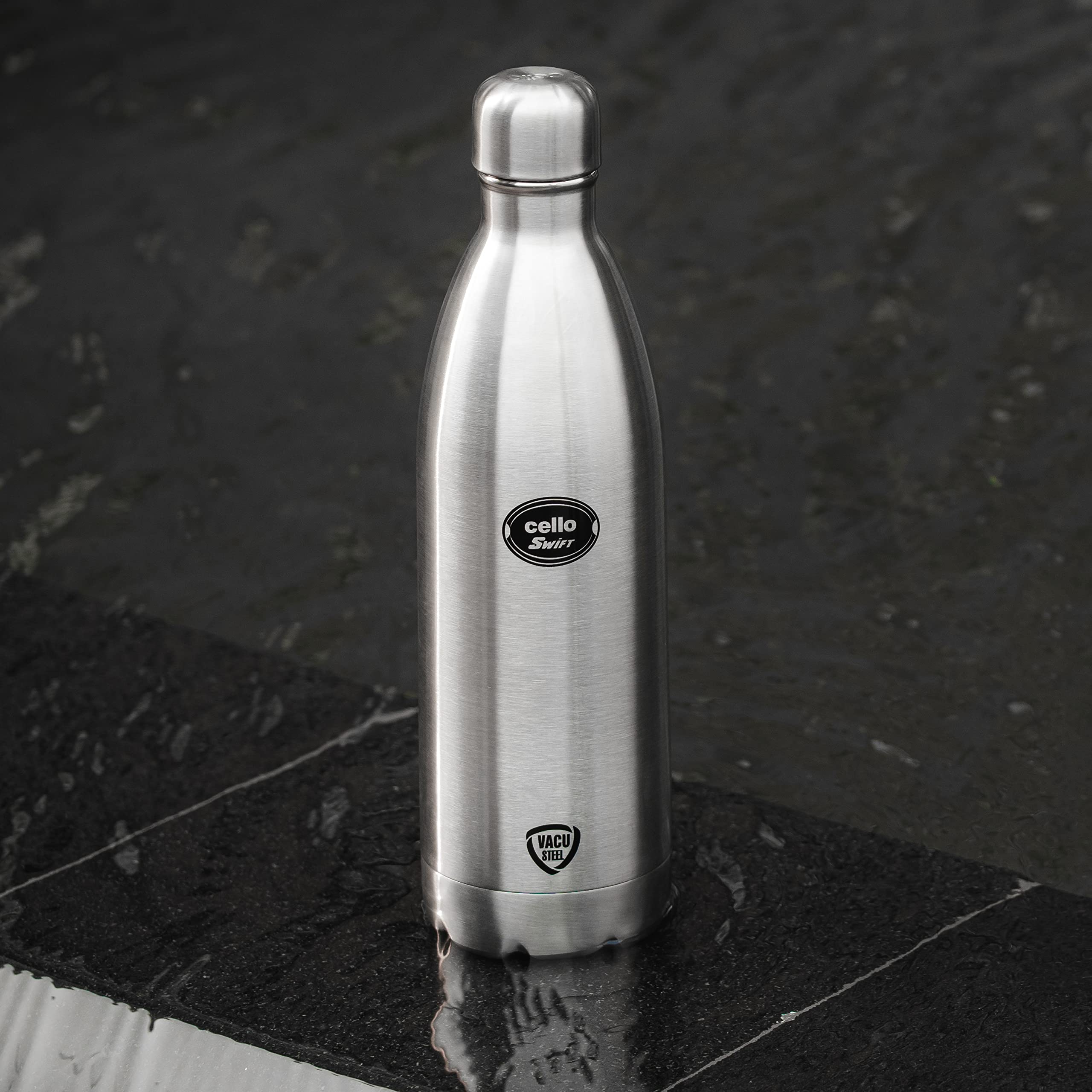 1. Cello Maestro Vacuum Insulated Stainless Steel Water Bottle - 750ml, Grey - Keeps Drinks Hot/Cold for 24 Hours - Perfect for Hiking, Gym & Office    2. Cello Swift Vacuum Insulated Stainless Steel Water Bottle - 1000ml, Silver - 24-Hour Temperature Retention - Ideal for Camping, Travel & Everyday Use
