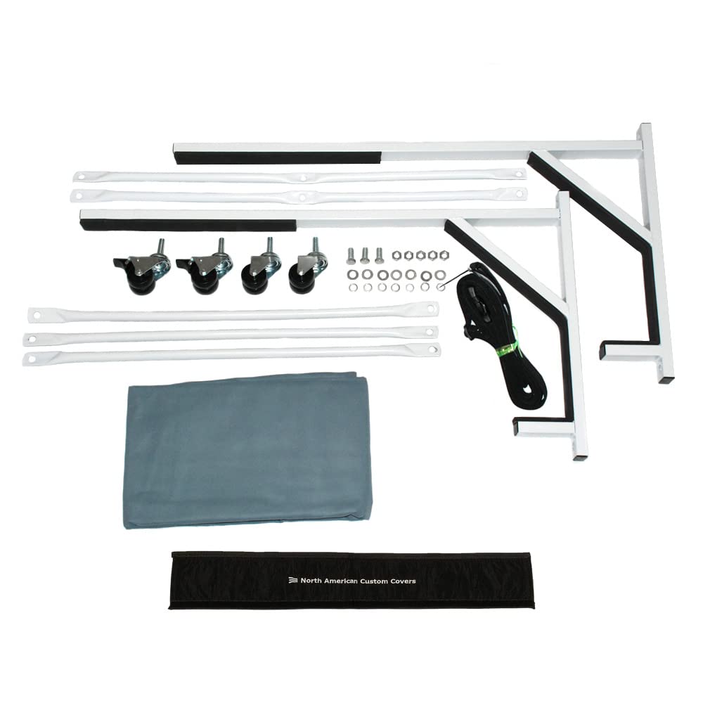 Heavy-Duty Hardtop Stand Storage Cart with Securing Strap & Universal Dust Cover - Perfect for Jeep Wrangler, Bronco & Off-Road Vehicle Top Storage