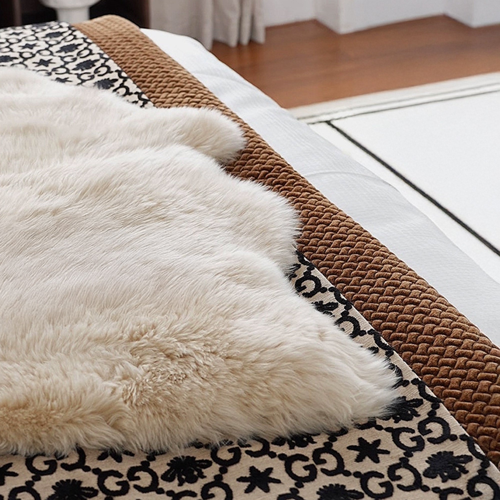 Luxury Textured Velvet Quilted Throw Blanket - Soft Cozy Bed Couch Blanket for Living Room, Bedroom & Home Decor - Perfect for Winter Nights, Movie Time and Gift Giving