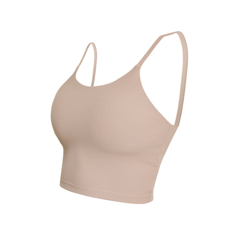 ZASUWA Women's Solid Color Ribbed Bras - Comfortable Wirefree Support for Everyday Wear, Yoga & Lounge