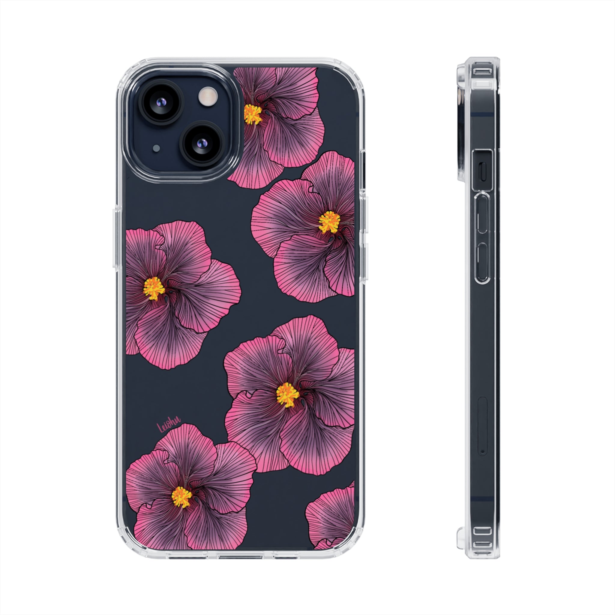Sunset Hibiscus Clear Phone Case - Durable Protective Cover for iPhone & Samsung | Perfect for Everyday Use, Travel & Outdoor Activities