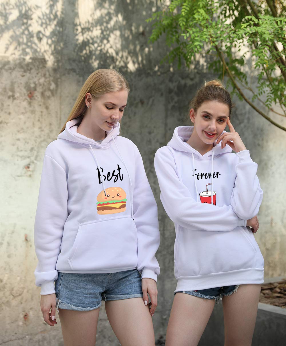 Best Friend Hoodies for 2 - Matching BFF Pullover Sweatshirts for Teen Girls, Perfect for Sister Bonding, Sleepovers, and Casual Outings