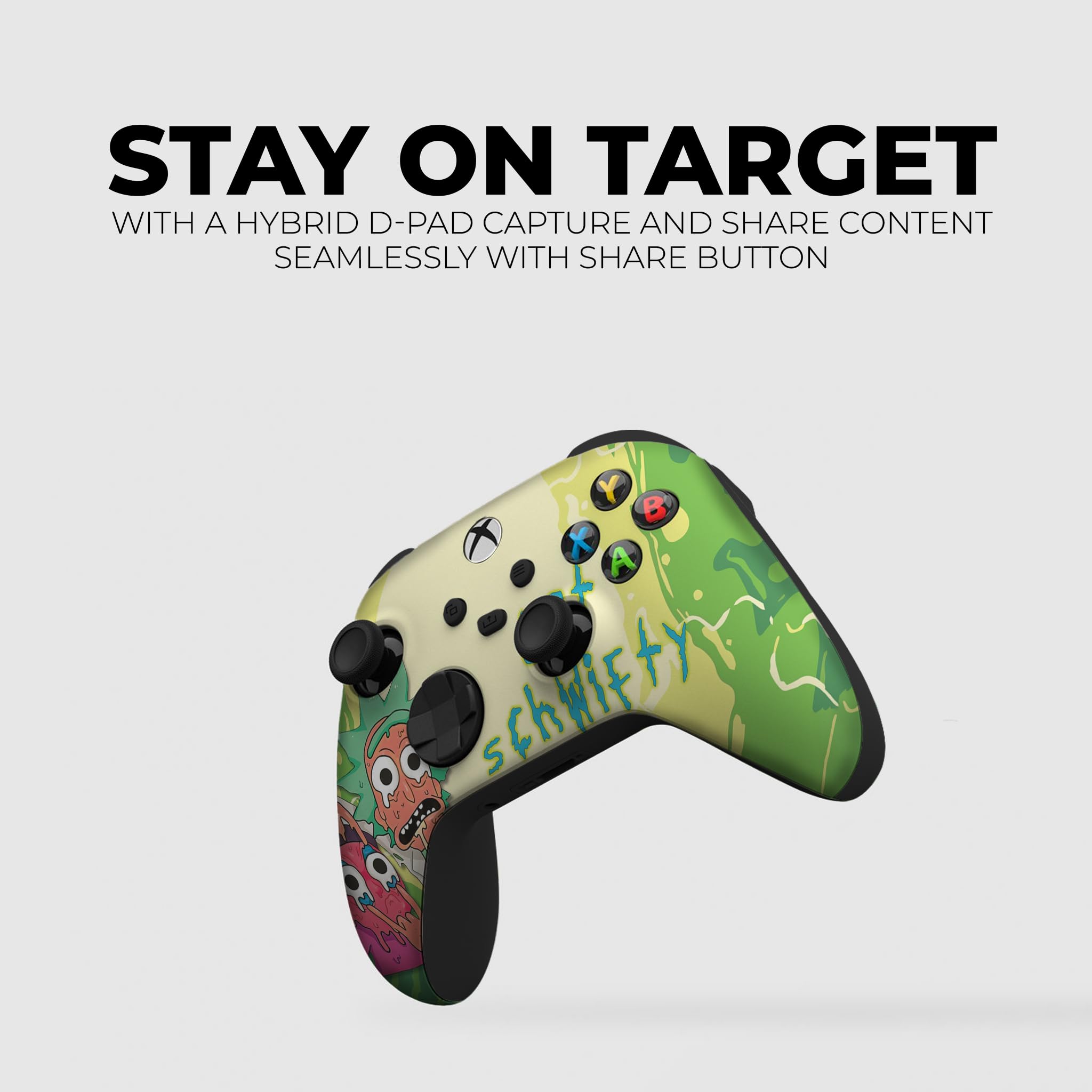 Custom Wireless Xbox Controller - Ricky & Morty Schwifty Design | Compatible with Xbox One & Series X/S | Hydro-Dip Printed in USA (Not Just a Skin) | Perfect for Gaming, Collecting & Fan Gifts