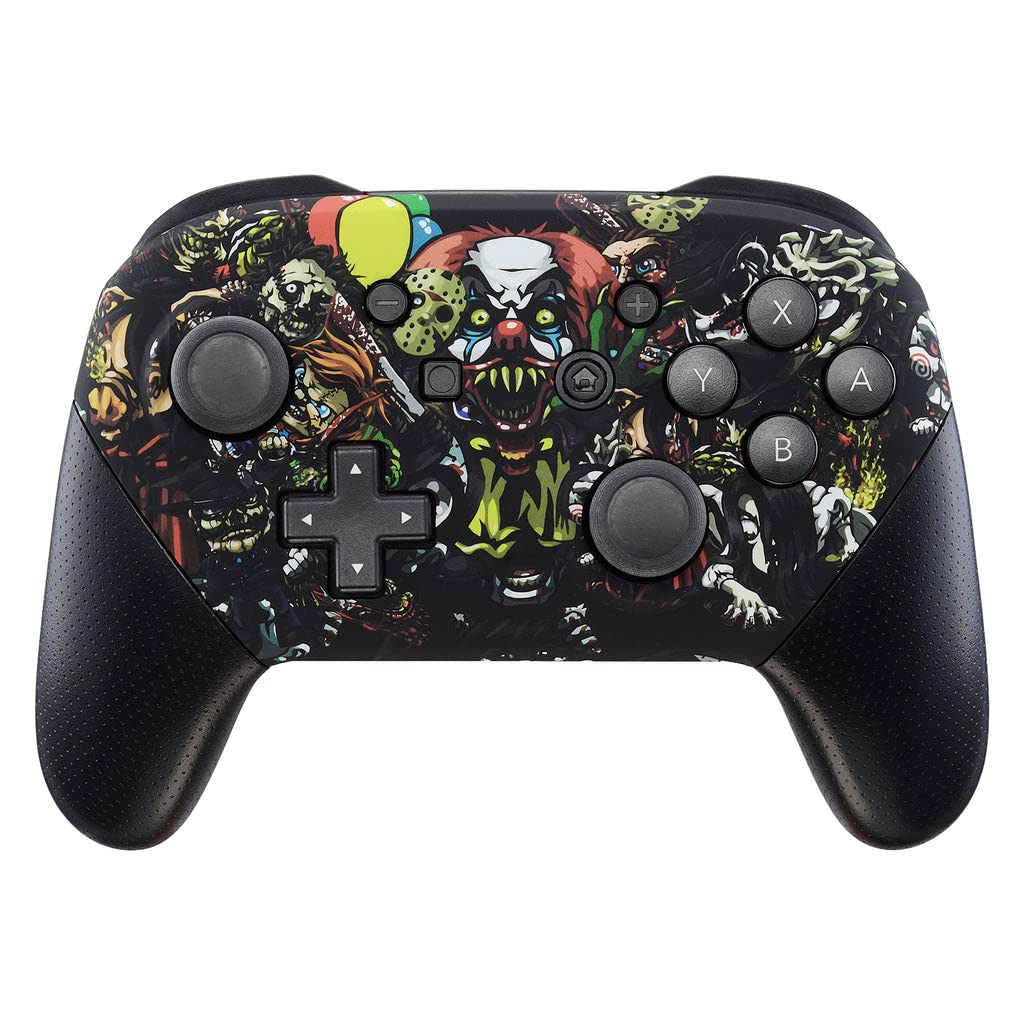 MODDEDZONE Custom Pro Controller for Nintendo Switch - Scary Party Edition | Wireless Gamepad with Motion Controls & HD Rumble | Perfect for Horror Games & Multiplayer Parties