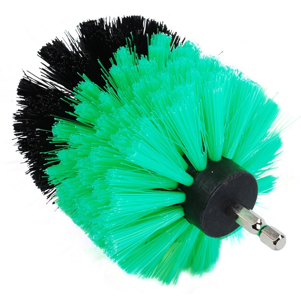 Drill Brush Cleaning Kit - Soft/Medium/Stiff Bristles for Bathroom, Carpet & Tires (3''+5'')