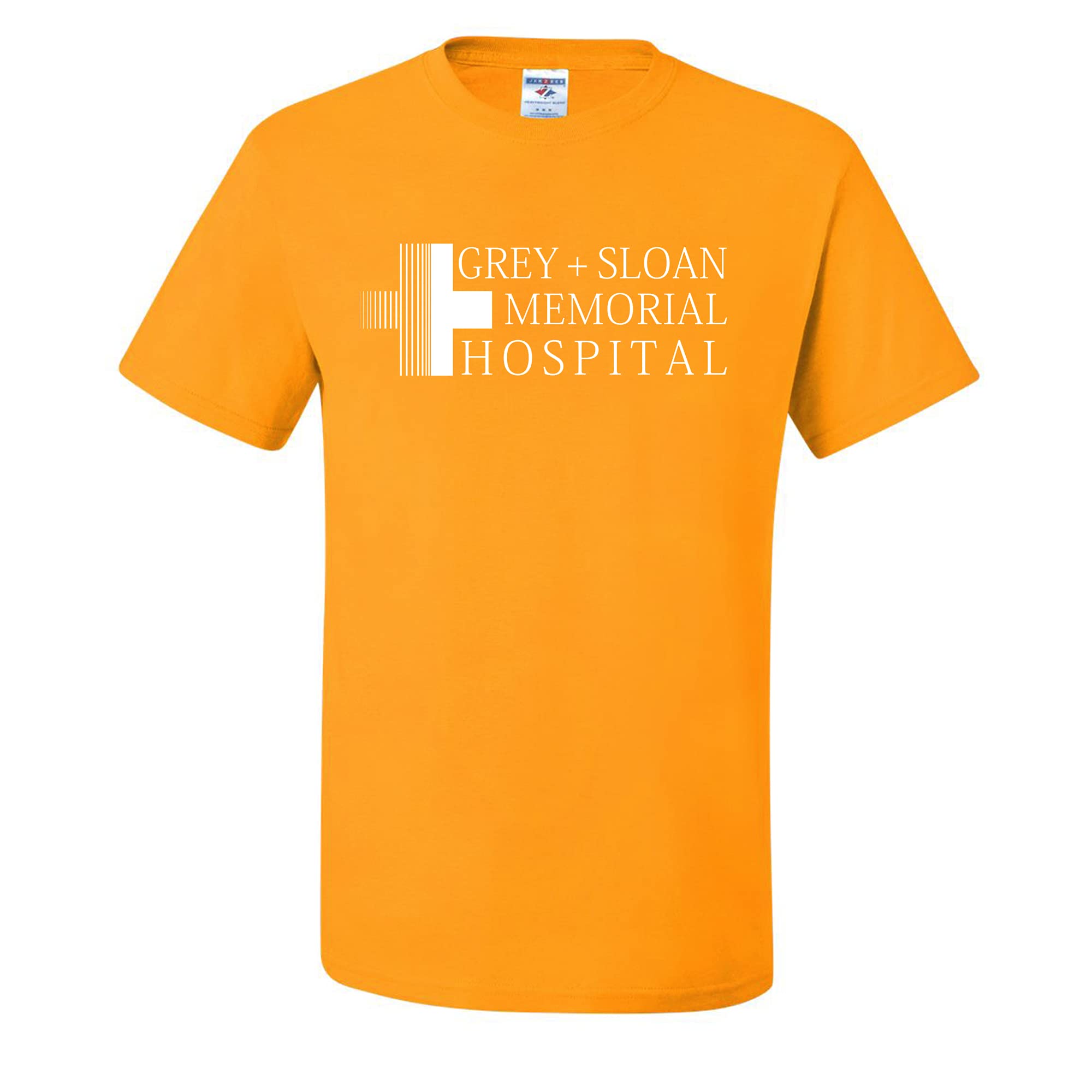 Wild Custom Apparel Grey Sloan Memorial Hospital Fan Logo Pop Culture Graphic Men's T-Shirts | TV Show Merchandise for Fans | Casual Wear & Gift Idea