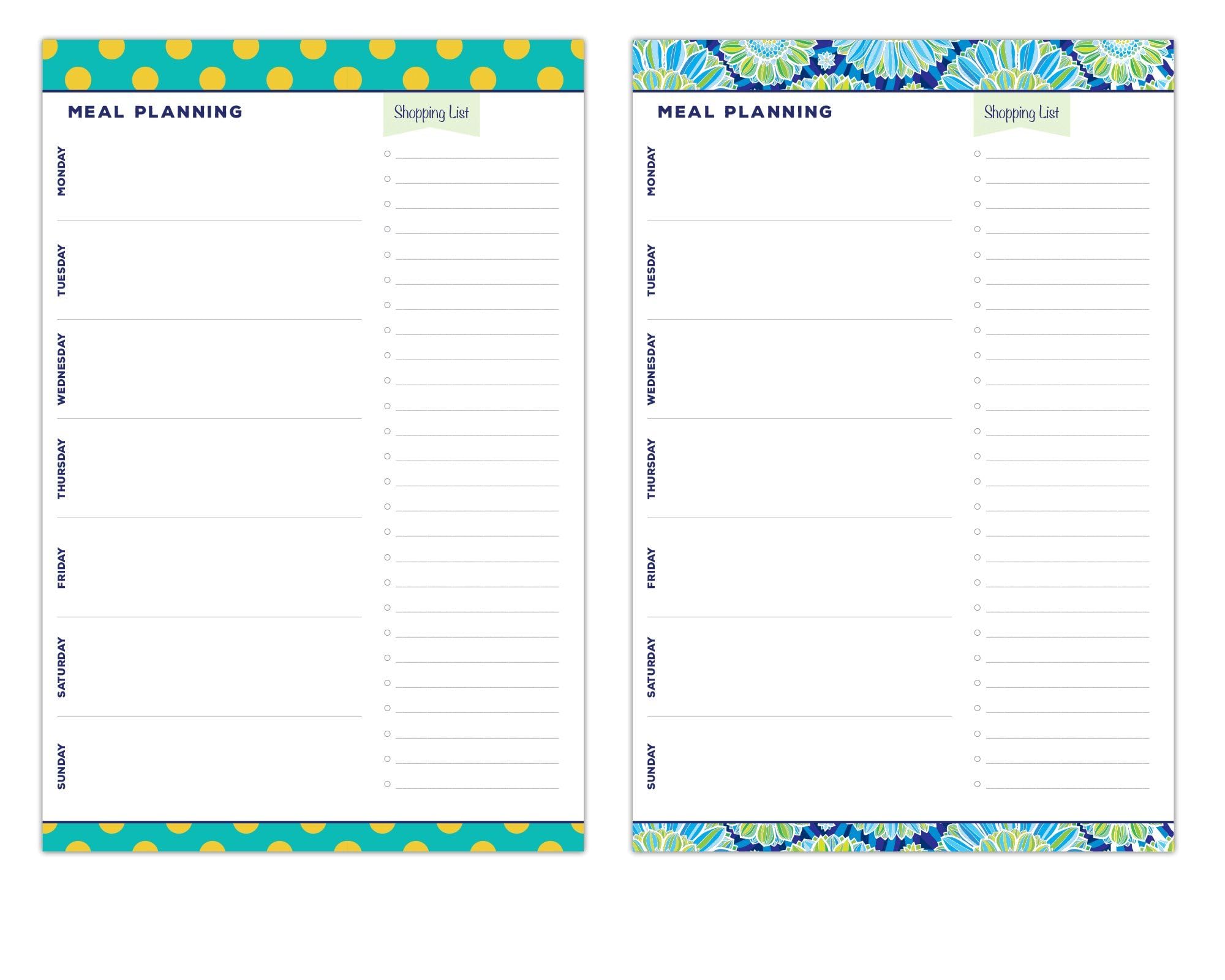 6x9 Inch Meal Planning Notepad - 80 Sheets | Weekly & Monthly Food Planner for Grocery Lists & Healthy Eating | Perfect for Kitchen, Office & Meal Prep