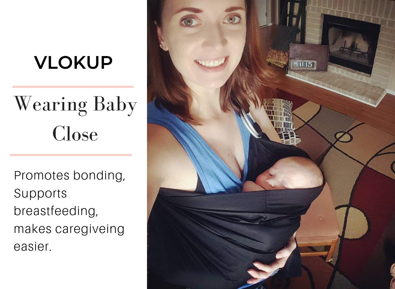 Soft Cotton Ring Sling Baby Carrier - Newborn to Toddler Wrap for Plus Size Parents | Adjustable & Ergonomic Infant Sling | Ideal Baby Shower Gift (Black) | Perfect for Hands-Free Parenting, Shopping & Outdoor Adventures