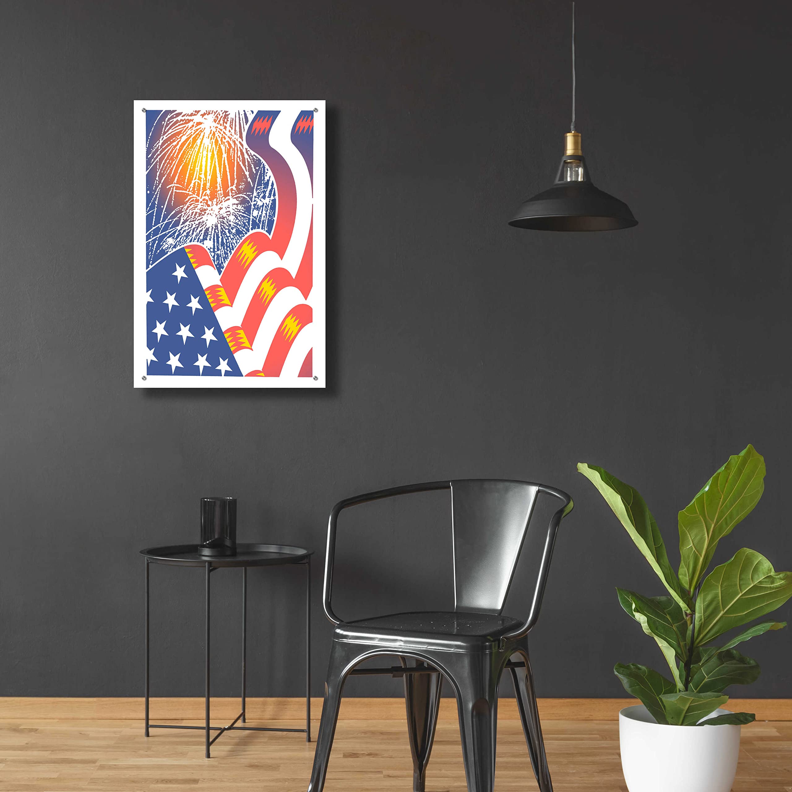 Epic Art 'The Fourth' by David Chestnutt - Premium Acrylic Glass Wall Art Painting 24x36 Inches - Modern Home & Office Decor for Living Room, Bedroom, or Gallery Display