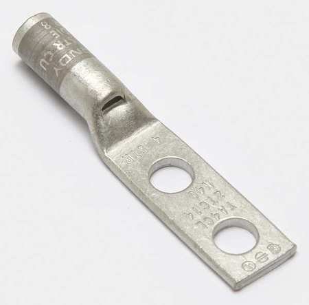 4 AWG Two Hole Lug Compression Connector - Pack of 6 for Electrical Wiring, Automotive Battery Terminals, and Solar Panel Installations