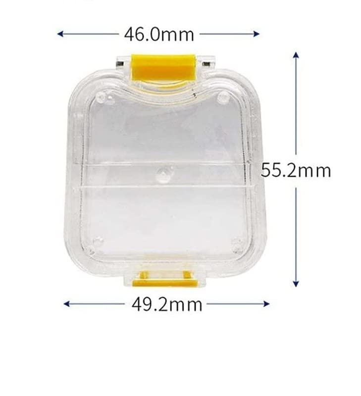 100 Pcs Dental Crown Storage Box with Membrane - Small Yellow Denture Veneer Containers for Bridges & Crowns | Perfect for Dentists, Dental Labs & Home Use