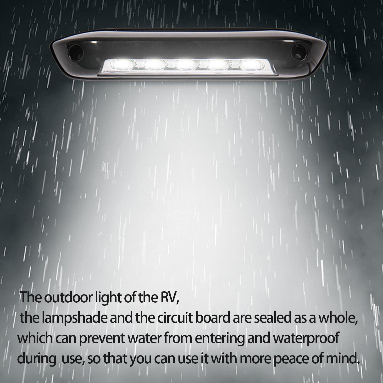 Foway Waterproof LED Lights for RV & Camper - Outdoor Lighting Replacement Panel with Bright White Light | Perfect for RV Exterior, Awning, Patio & Camping Scenes