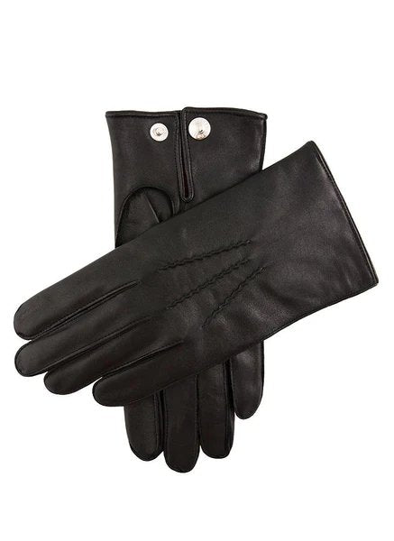 DENTS Burford Dress Gloves for Men & Women - Premium Black Leather Gloves for Formal Events, Business Meetings & Winter Fashion