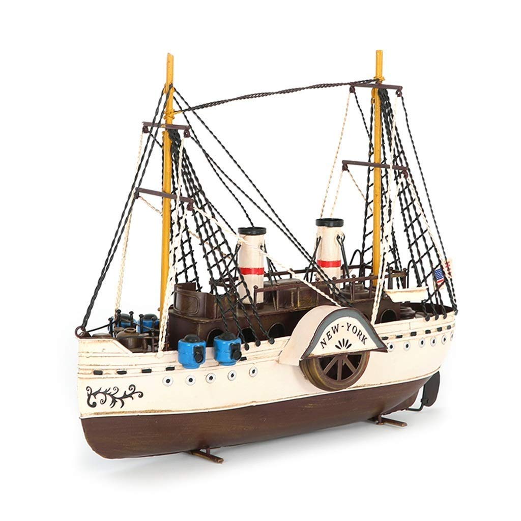 Vintage Handmade Wooden Sailboat Model - Classic Nautical Decor for Home, Office & Desk Display | Perfect for Coastal Themed Rooms, Gifts & Collectors
