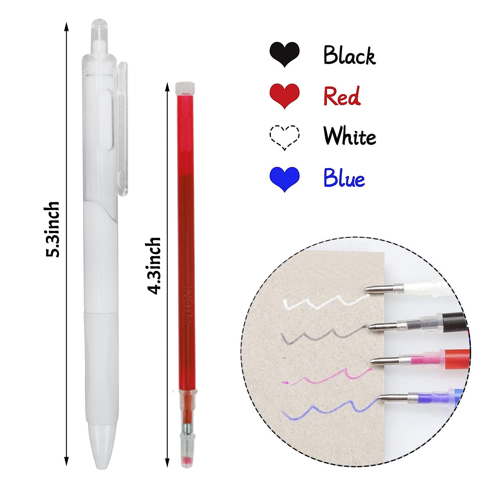 4 Pack Heat Erasable Fabric Marking Pens with 50 Refills - Disappearing Ink Markers for Embroidery, Cross Stitch, Quilting & Sewing - Perfect for Tailors, DIY Dressmaking & Handicrafts (Ideal for Fabric Patterns, Temporary Marking & Craft Projects)