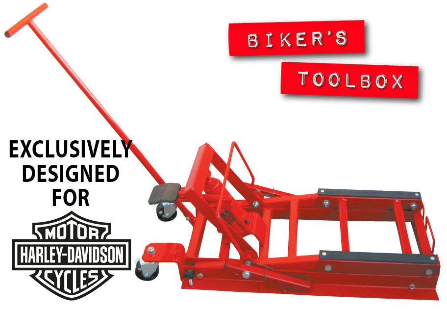 Heavy Duty Motorcycle Lift for Harley Davidson Bikes - Workshop & Garage Repair Stand for Easy Maintenance & Storage