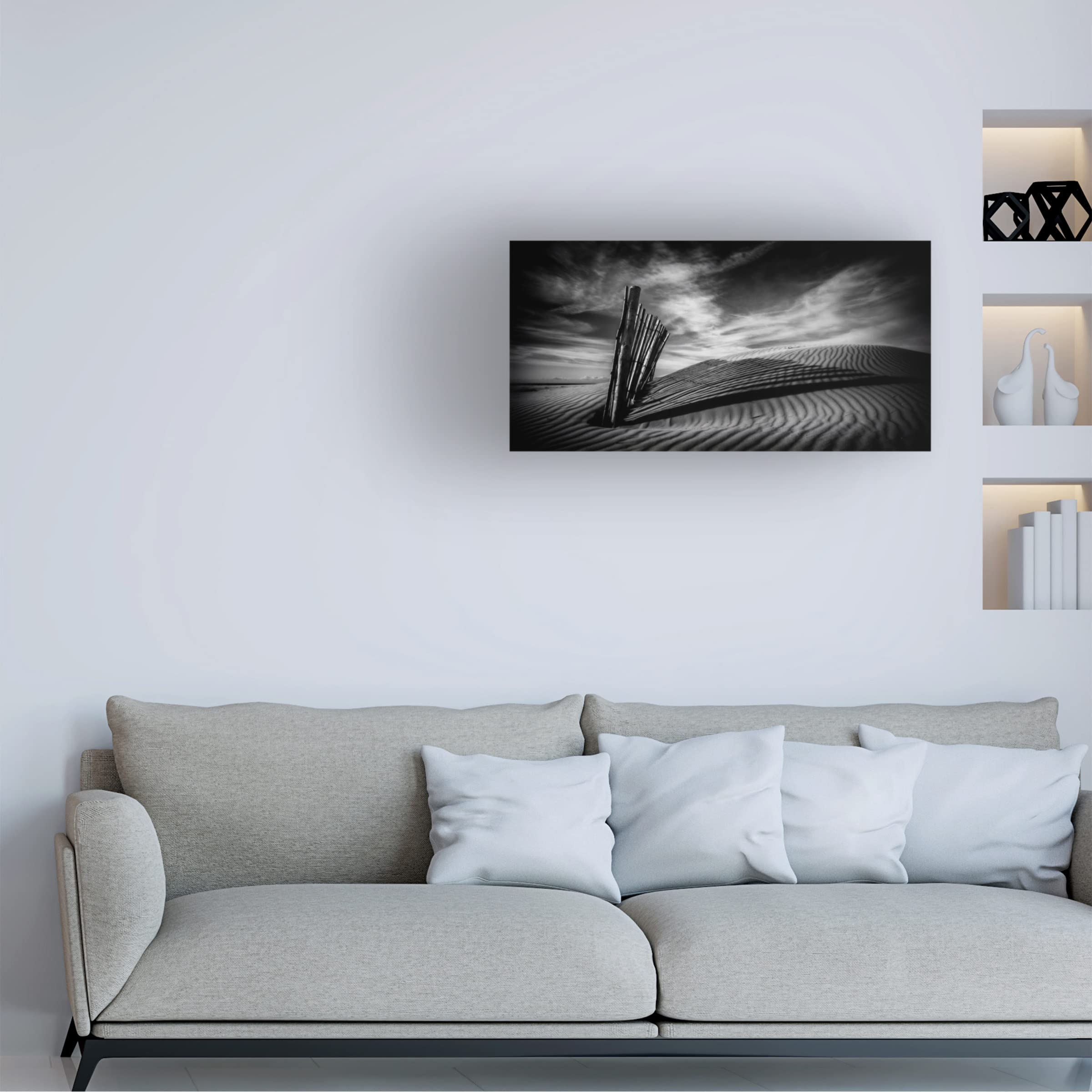 Trademark Fine Art 'Ecartelac' Canvas Wall Art by Stephane Pecqueux - Modern Abstract Painting for Living Room, Bedroom & Office Decor