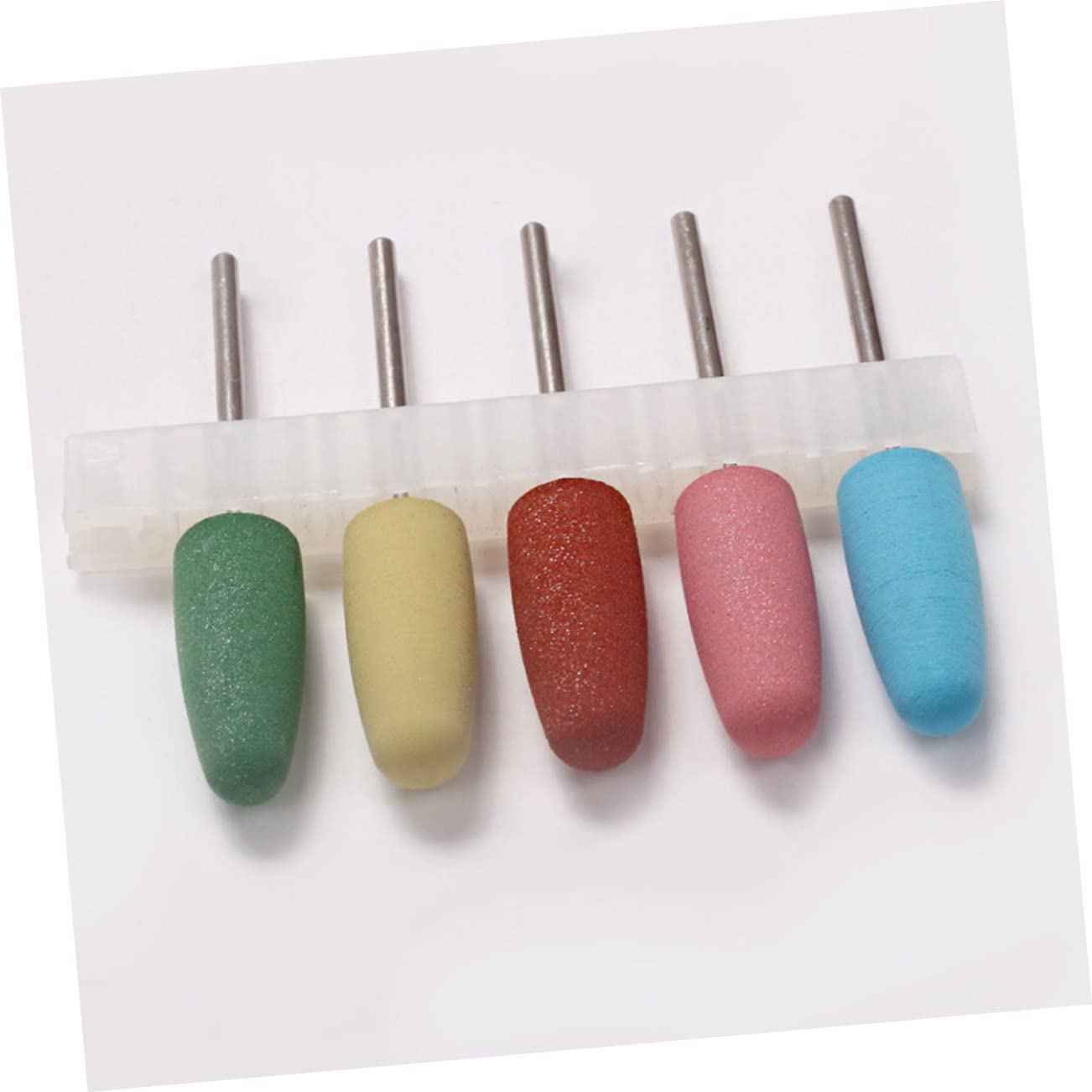Minkissy 5Pcs Nail Drill Bits Set - Rubber Polisher for Nails & Skin, Professional Nail Art Tools for Manicure & Pedicure | Perfect for Home Salon, Nail Extensions & Gel Polish Removal