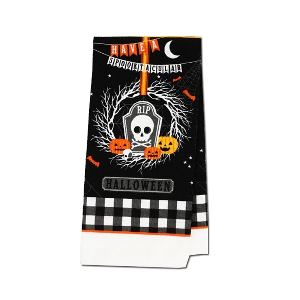 Spooktacular Halloween Hand Towel Set - 2 Pack Kitchen & Bath Towels for Holiday Decor - Perfect for Halloween Party Decorations, Kitchen Linens & Home Decor Gifts