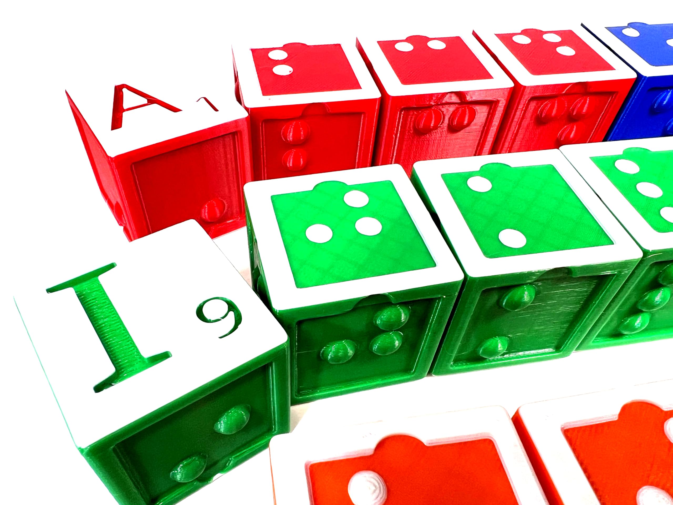 Braille Alphabet and Number Learning Blocks - Educational Toy for Kids with Spanish Text - Perfect for Early Childhood Development & Tactile Learning Activities