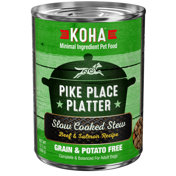 KOHA Pike Place Platter Canned Dog Food - Grain-Free, High Protein Wet Dog Food for All Breeds & Ages | Perfect for Travel, Camping & Emergency Pet Food Storage