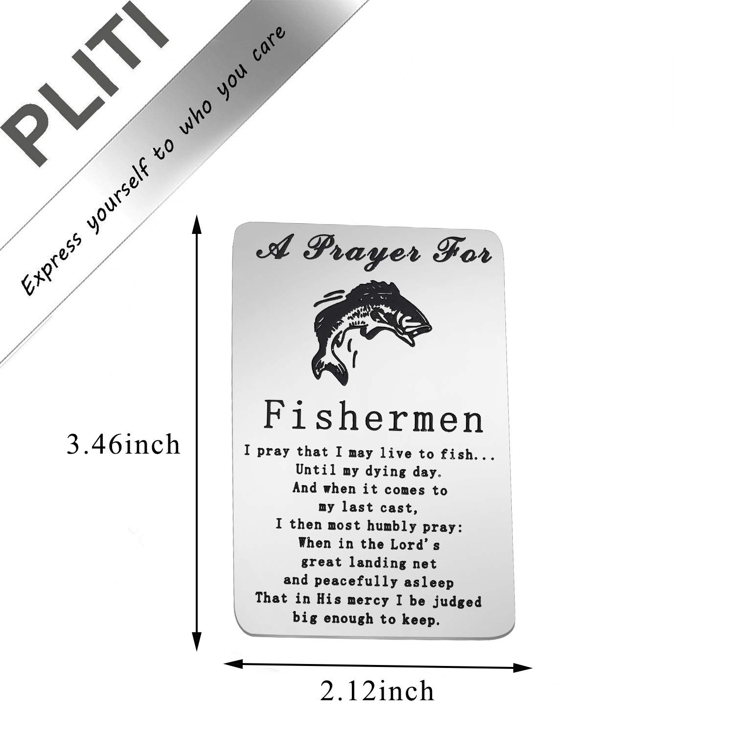 PLITI Fisherman Prayer Wallet Insert - Christian Fishing Gifts for Men, Dad, Grandfather & Godfather - Perfect for Father's Day, Fishing Buddies & Nautical Enthusiasts - Ideal for Church, Boat Trips & Outdoor Adventures