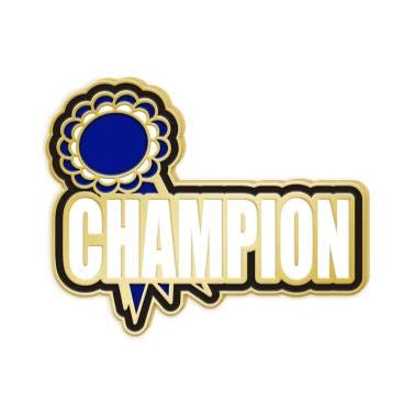 Champion Recognition Lapel Pins - 50 Pack Color Enamel Award Pins for Sports, Academic & Employee Achievements | Bulk Custom Badges for Teams, Schools & Corporate Awards