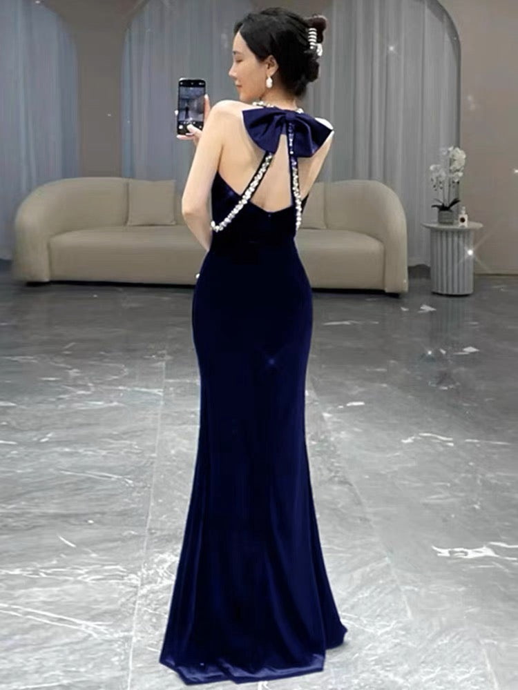 Elegant Navy Blue Mermaid Long Prom Dress for Women - Formal Evening Gown J3192 | Perfect for Homecoming, Prom Night, and Black Tie Events