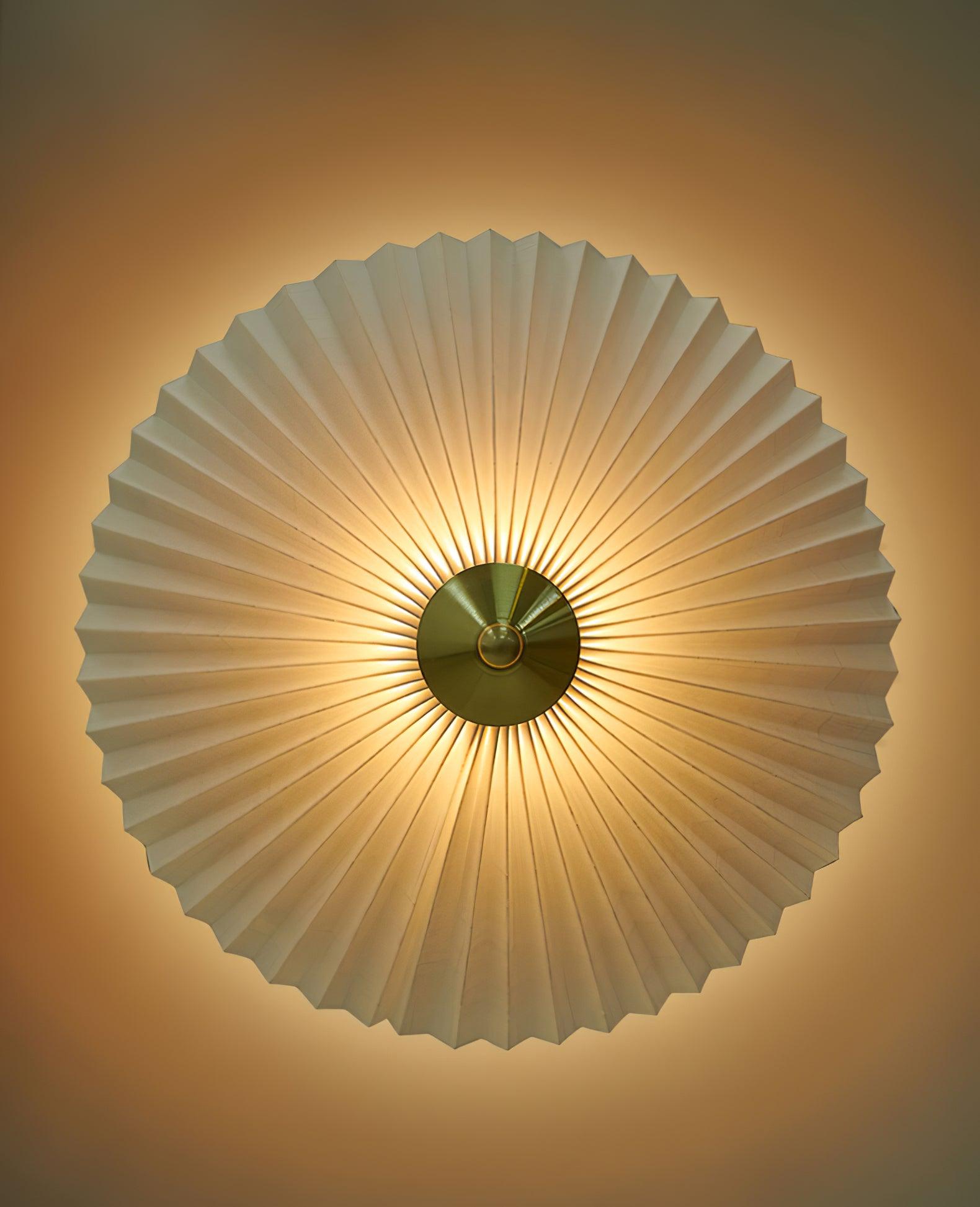 Perla Pleated Table Lamp - Modern Bedside & Living Room Lighting for Home Decor - Soft Glow Accent Light for Bedroom, Office, or Study