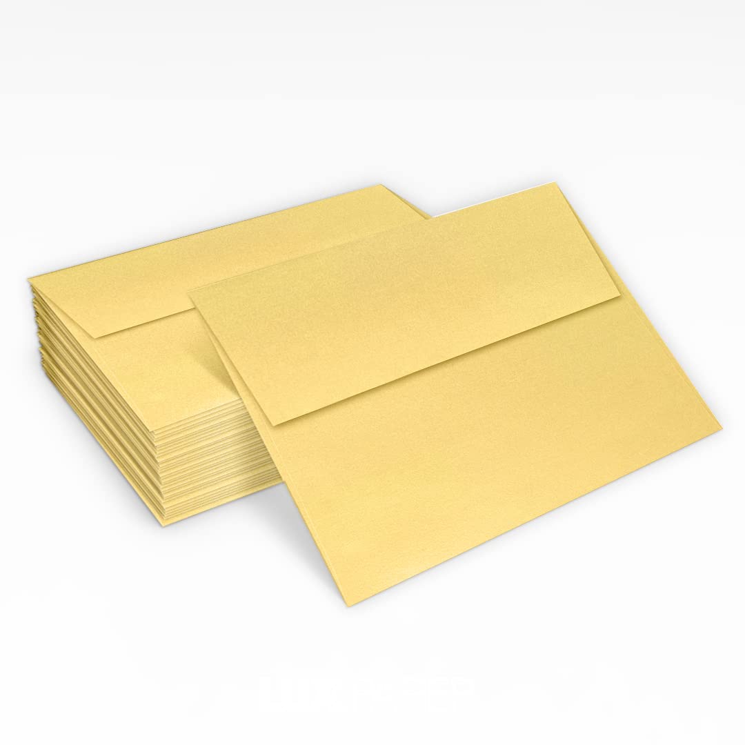 Premium A2 Gold Metallic Invitation Envelopes (4 3/8